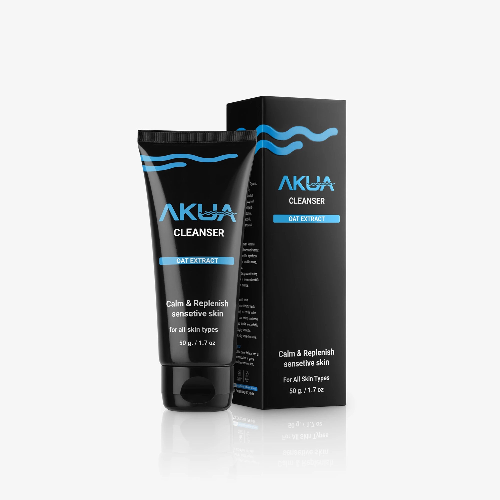 Soothing cleanser with oat extract for sensitive and dry skin. – Akua ...